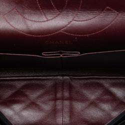 Pre Owned Chanel Black Reissue 2.55 Quilted Jersey Double Flap 227