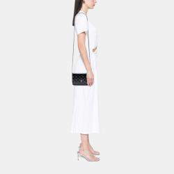 Pre Owned Chanel Black CC Quilted Patent Wallet On Chain