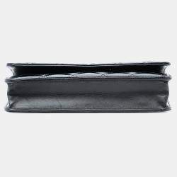 Pre Owned Chanel Black CC Quilted Patent Wallet On Chain