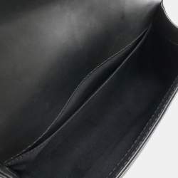 Pre Owned حقيبة كتف شانيل بوي شانيل 25 خياطة برية ماتيلس كو كو مارك سلسلة جلد العجل الناعم أسود