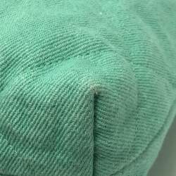 Pre Owned حقيبة شانيل ماتيلاسي شانيل 22 سلسلة كتف/يد صغيرة جينز تركواز وأخضر