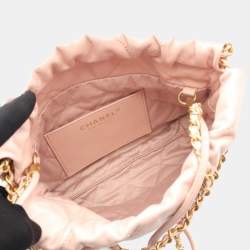 Pre Owned حقيبة شانيل 22 كتف جلد زهري مصغرة