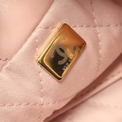 Pre Owned حقيبة شانيل 22 كتف جلد زهري مصغرة