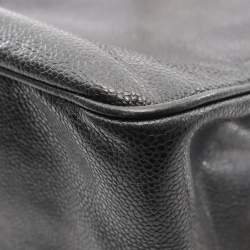 Pre Owned Chanel Coco Mark Backpack Bag In Calfskin Leather Cowhide Black