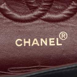 Pre Owned حقيبة كتف شانيل كوكو مارك ماتيلسي 23 مزدوجة الطي سلسلة جلد خروف أسود