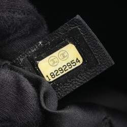 Pre Owned حقيبة توت شانيل غراندي شوبينغ جلد عجل محبب أسود ماتلأسه