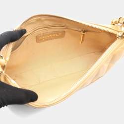 Pre Owned Chanel Matelasse Shoulder Bag In Caviar Grained Calfskin Beige