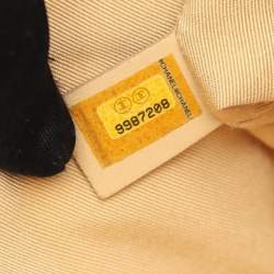 Pre Owned Chanel Matelasse Shoulder Bag In Caviar Grained Calfskin Beige