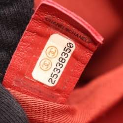 Pre Owned حقيبة كتف شانيل ماتيلاسي جلد الحمل بورودو وأورانج