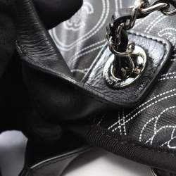 Pre Owned Chanel Coco Mark Camellia Tote Bag Coated Canvas And Leather Black Beige