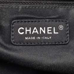 Pre Owned Chanel Black Quilted Caviar Leather GST Shopper Tote