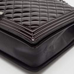 Pre Owned حقيبة شانيل بوي كبيرة جلد مبطن بيج بقلّاب