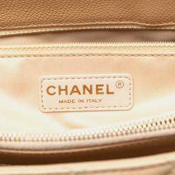 Pre Owned حقيبة يد شانيل جراند شوبينج كافيار بنية اللون