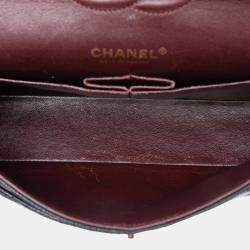 Pre Owned Chanel Black Medium Classic Caviar Double Flap
