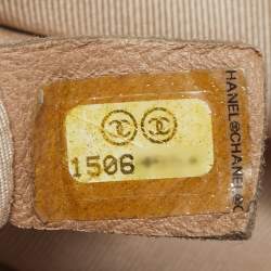 Pre Owned حقيبة شانيل كلاسيك شرق/غرب جلد كافيار مبطن بخياطة وحشية سوداء قلاب