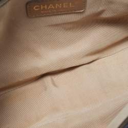 Pre Owned حقيبة شانيل كلاسيك شرق/غرب جلد كافيار مبطن بخياطة وحشية سوداء قلاب