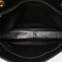 Pre Owned Chanel Black CC Caviar Chain Tote