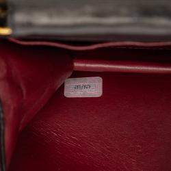 Pre Owned حقيبة شانيل سي سي مفردة بقلّابة جلد خروف مبطن أسود