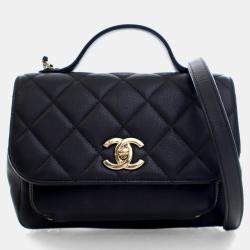 Pre Owned Chanel Small Caviar Business Affinity Top Handle Bag