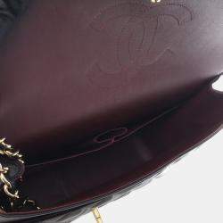 Pre Owned Chanel Maxi Black Lambskin Classic Double Flap Bag