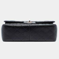 Pre Owned Chanel Black Jumbo Classic Lambskin Double Flap