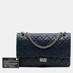 مملوكة مسبقًا Chanel Blue Quilted Aged Calfskin Reissue 2.55 Double Flap 226