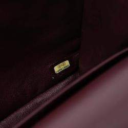 Pre Owned حقيبة شانيل كلاسيك جامبو جلد لامبسكين أسود بقلاّب مزدوج