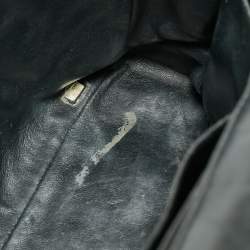 Pre Owned Chanel Classic Single Flap Maxi Black Chevron Patent Leather Bag