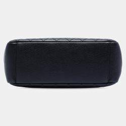 مملوكة مسبقًا حقيبة يد شانيل غراند شوبينغ جلد كافيار أسود