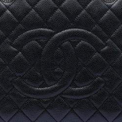 Pre Owned حقيبة تسوق كبيرة شانيل كافيار أسود