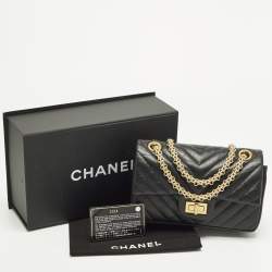 Pre Owned حقيبة شانيل ميني ريشيو 2.55 كلاسيك 244 جلد ميتاليك مبطن بقلاب