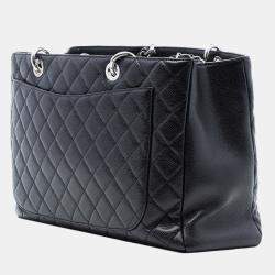 Pre Owned Chanel Black Caviar Grand Shopping Tote XL