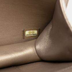 Pre Owned شنطة كلتش شانيل بوي مبطن جلد حمل ناعم ذهبي مرصع