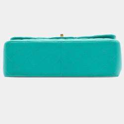 مملوكة مسبقًا Chanel Green Jumbo Classic Lambskin Double Flap