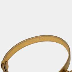 Pre Owned Chanel Gold Small Quilted Metallic Patent Boy Flap