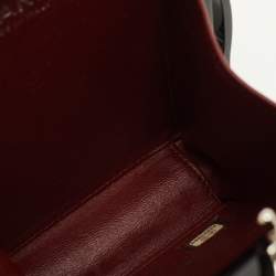 Pre Owned Chanel Evening In The Air Mini Black Patent Leather Trolley Minaudière Crossbody Bag