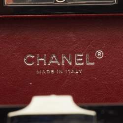 Pre Owned Chanel Evening In The Air Mini Black Patent Leather Trolley Minaudière Crossbody Bag