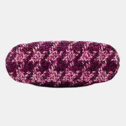 Pre Owned حقيبة كلاتش شانيل CC أرجواني تويد هوندستوث مع سلسلة