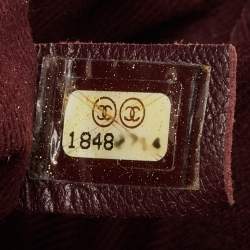 مملوكة مسبقًا Chanel Diamond Embossed Large Burgundy Leather CC Zip Shopping Tote