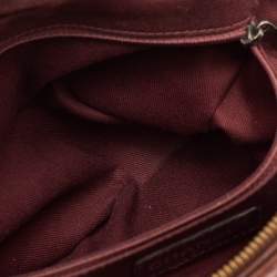 مملوكة مسبقًا Chanel Diamond Embossed Large Burgundy Leather CC Zip Shopping Tote