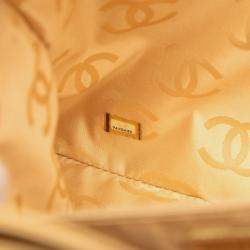 Pre Owned حقيبة شانيل توت غرزة برية جلد العجل بني كبيرة CC