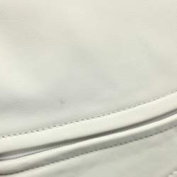 Pre Owned Chanel Rodeo Drive XL White Leather Shoulder Bag