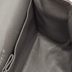 Pre Owned Chanel Reissue 2.55 Classic 226 Grey Quilted Aged Leather Double Flap Bag