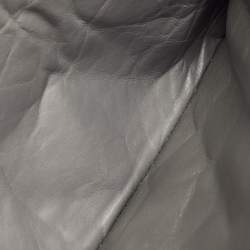 Pre Owned Chanel Reissue 2.55 Classic 226 Grey Quilted Aged Leather Double Flap Bag