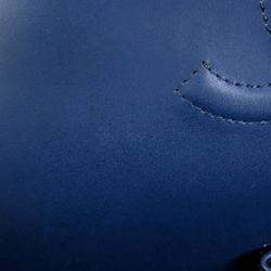 Pre Owned حقيبة ذات رفرف مزدوج شانيل كلاسيك متوسط جلد كافيار أزرق