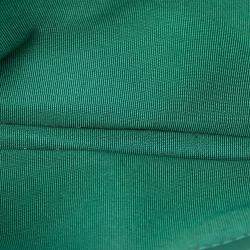 مملوكة مسبقًا محفظة شانيال بسلسلة جلد خروف مبطن أخضر سي سي بسحاب مزدوج