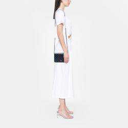 Pre Owned محفظة شانيل جلد خراف منفوخ حزام لؤلؤي سلسلة سوداء CC