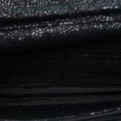 مملوكة مسبقًا Chanel Black CC Lace Overlay Goatskin Wallet On Chain