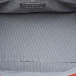 مملوكة مسبقًا حقيبة يد شانيل سيرف جلد عجل صغيرة حمراء