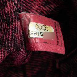 مملوكة مسبقًا حقيبة شانيل صغيرة مربعة وردية بغطاء واحد كويلتد ديمبريشن